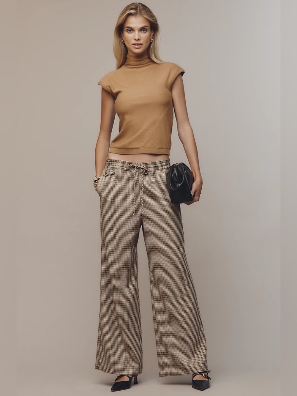 Anthropologie The Brooklin Tie-Front Menswear Pull-On Pants by Maeve Womens XS